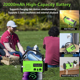 LOOFHIEN Emergency Radio reading lamp provides comfortable midnight illumination.