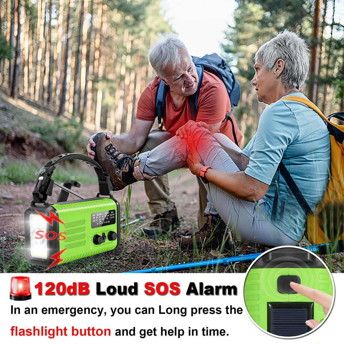 LOOFHIEN Emergency Radio USB charging keeps devices powered on the go.
