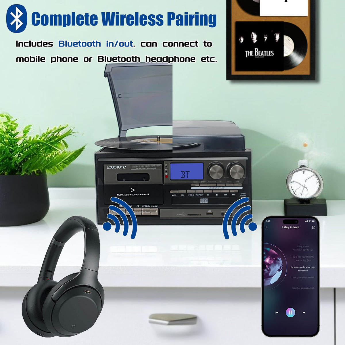 LoopTone CD and cassette player for retro media versatility.