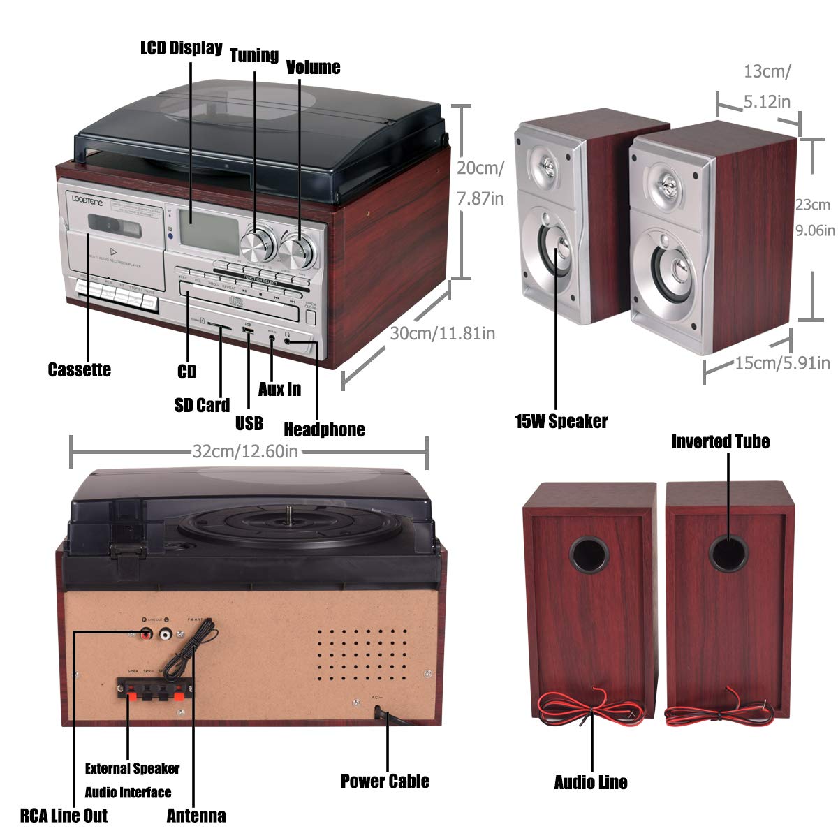 LoopTone remote control enables easy wireless operation.