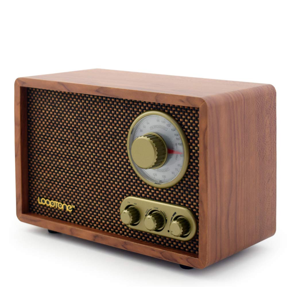 LoopTone side wood grain detail highlighting build quality and warm aesthetic