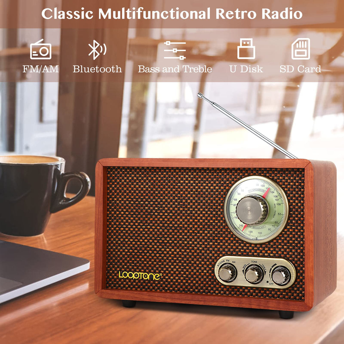 LoopTone wood grain close-up showing finish and decorative warmth benefit