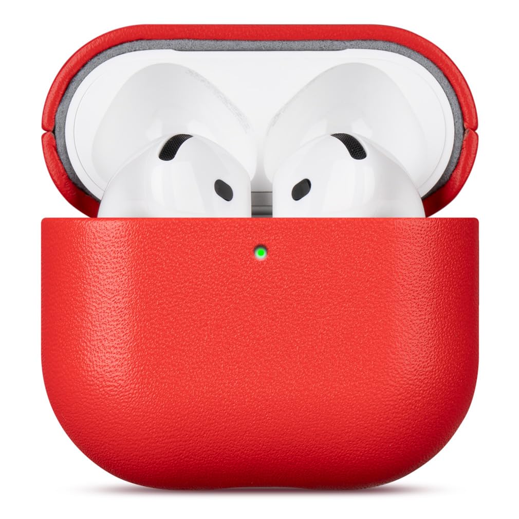 LOPIE AirPods 4 leather exterior wrap provides refined protection and evolving patina.