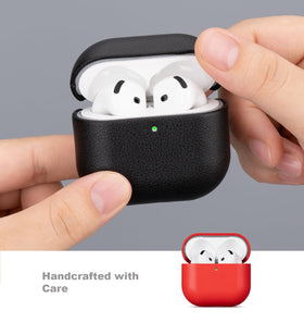 LOPIE AirPods 4 red luxe finish adds stylish, understated elegance.