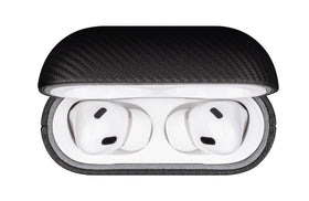 Lopie AirPods Pro 2 case packaging display, premium vegan leather on compact protective shell.