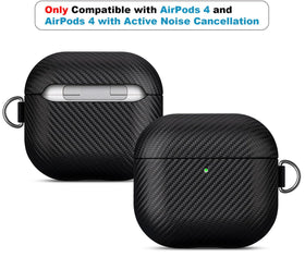 LOPIE AirPods 4 case clip with carabiner for easy attachment.