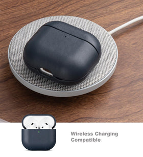 LOPIE AirPods 4 blue closeup texture conveys craftsmanship and quality