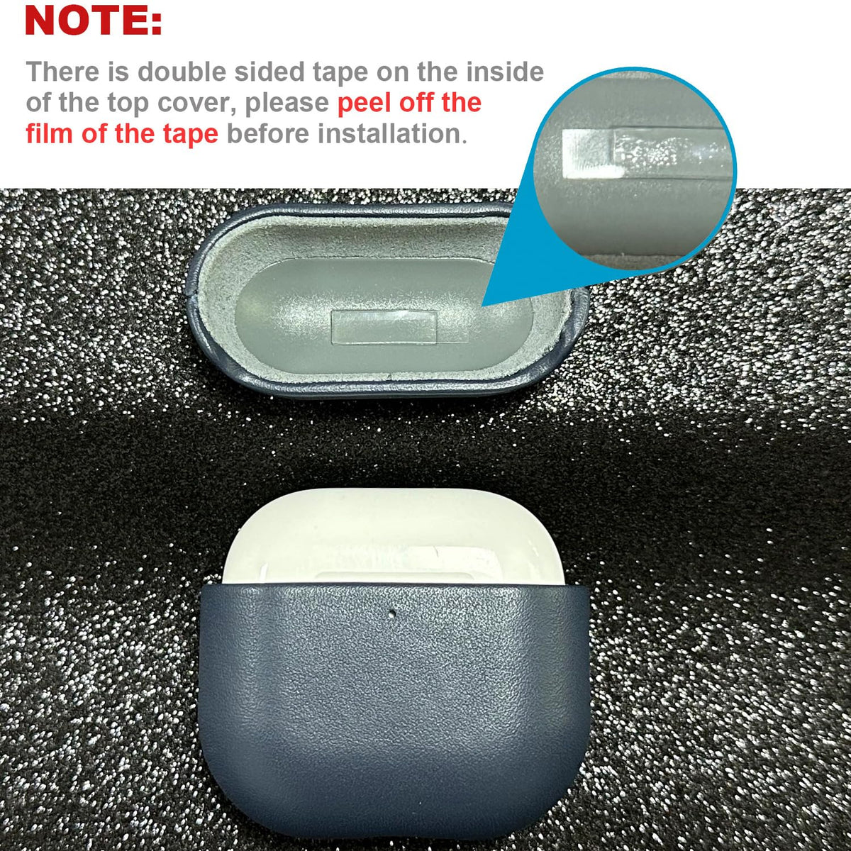 LOPIE AirPods 4 blue front view highlights easy access to ports