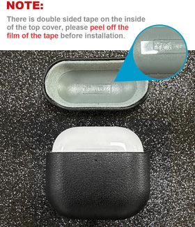 LOPIE AirPods 4 leather case top view emphasizes craftsmanship.