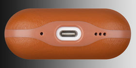 Lopie AirPods Pro 3rd Gen case close-up reveals natural leather texture