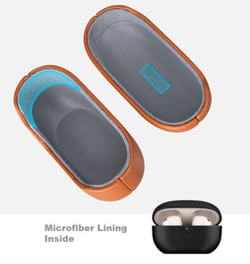 LOPIE leather case for WF-1000XM5, wireless-charging view, supports charging without removing earbuds