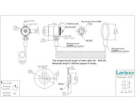LORADAR 6.2 ft cable lock extends reach for desks and around objects