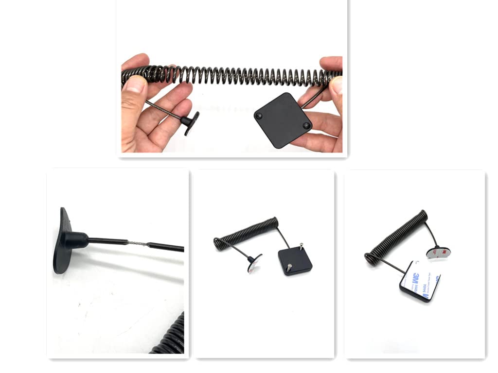 LORADAR controller-lock retractable cable protects gaming controllers on display.