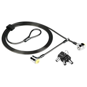 LORADAR Daul Head Twin Cable Lock closeup with dual locking heads for laptops