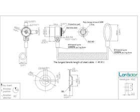 LORADAR lock head and steel cable for premium protection of tablets and MacBooks