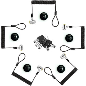 LORADAR security retractable lock 8ft with keyed-alike set for laptops and monitors
