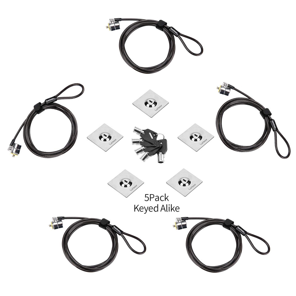 LORADAR laptop cable lock secures a laptop with a 6.7ft steel cable.