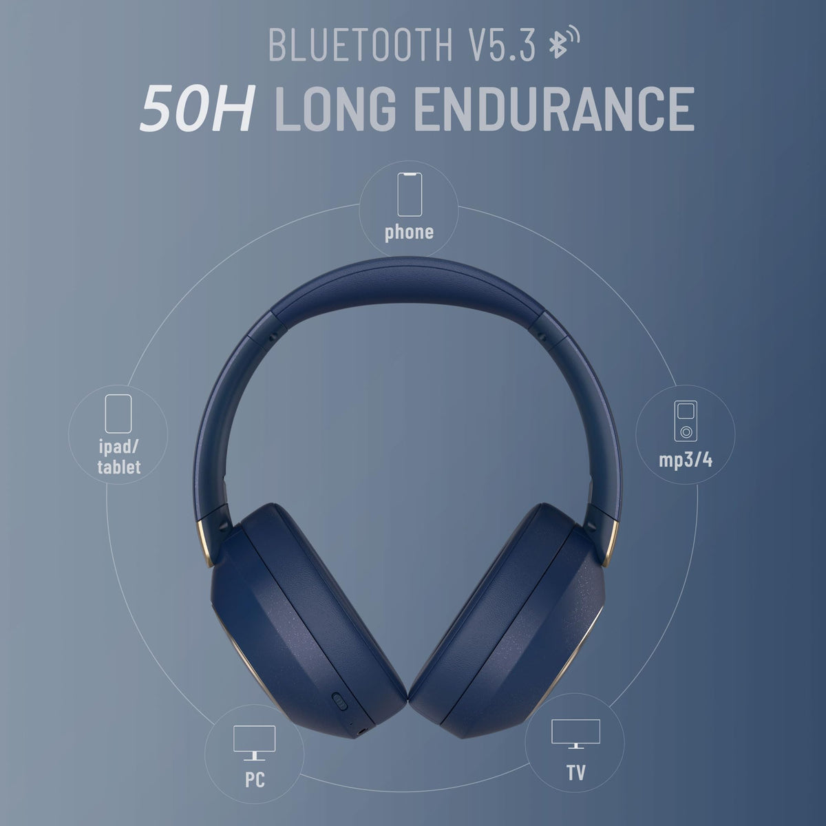 LORELEI folded headphones compact in a bag, demonstrating easy storage for commuters