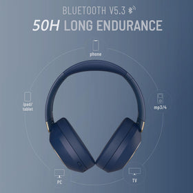 LORELEI folded headphones compact in a bag, demonstrating easy storage for commuters