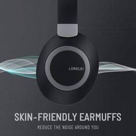 LORELEI wired connection with 3.5mm cable showing uninterrupted playback benefit