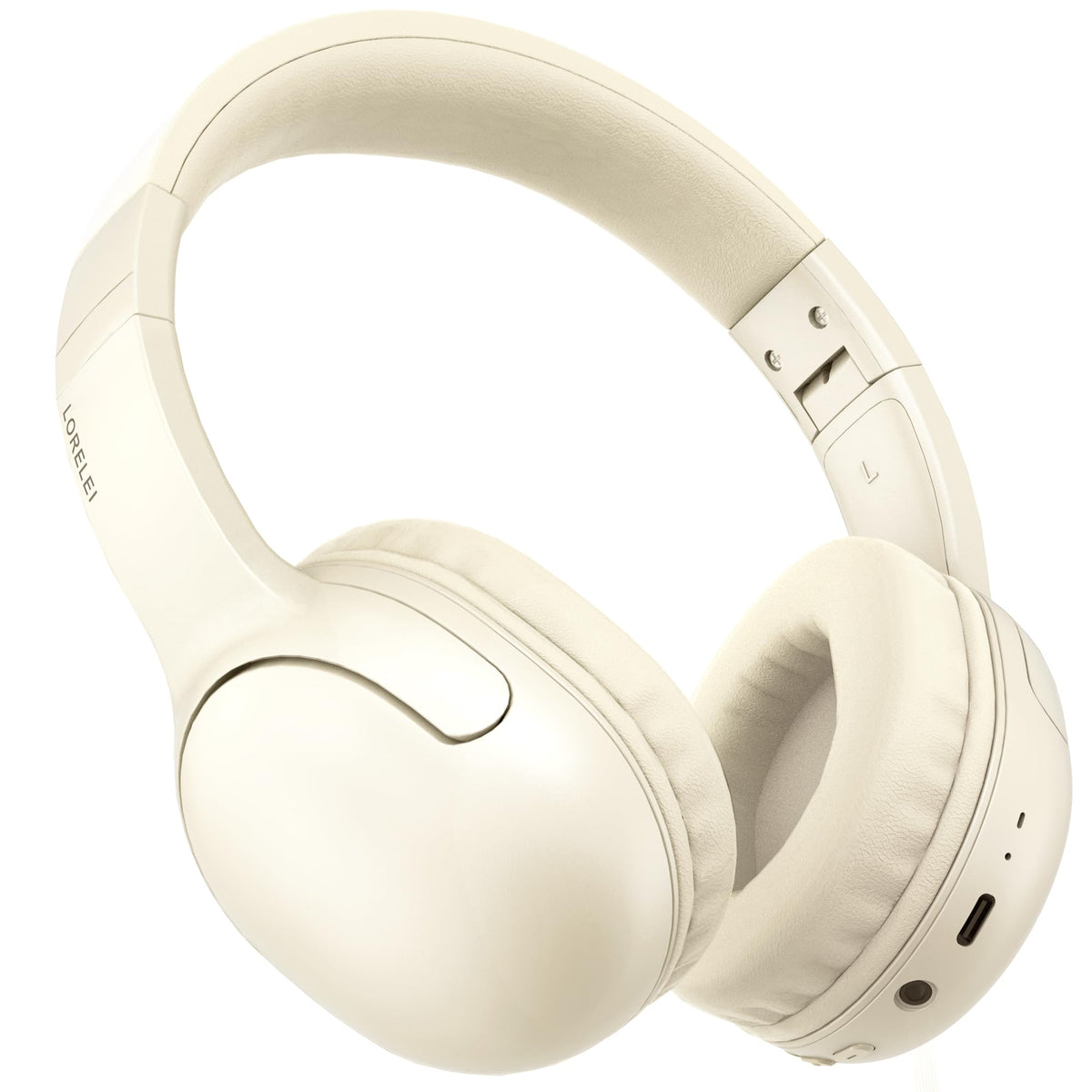 LORELEI front view of headphones showing design and benefit of easy identification