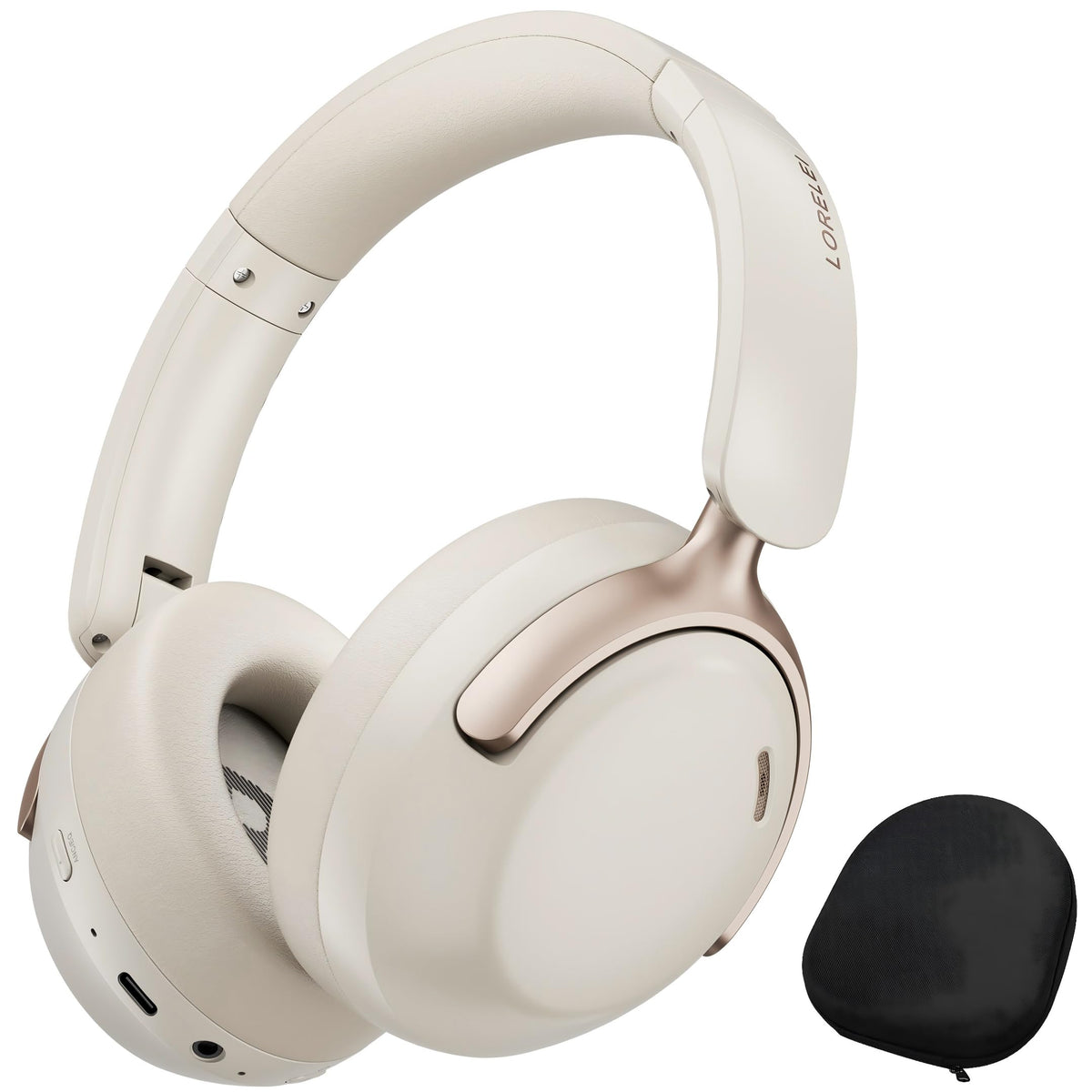 Lorelei QC30 folded headphones offer compact travel storage