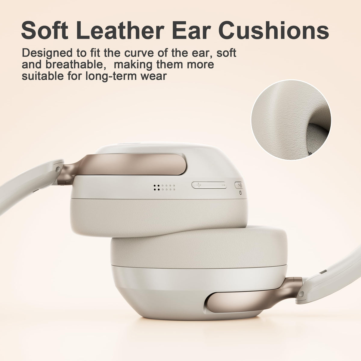 Lorelei QC30 protein leather ear pads provide all-day comfort