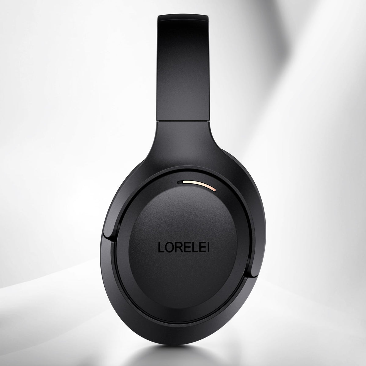 LORELEI on airplane tray showing travel noise reduction benefit