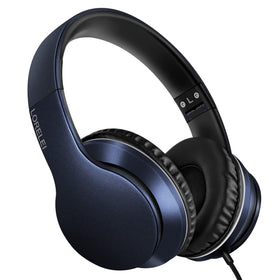 LORELEI X6 folded headphones in dark blue for easy travel and storage