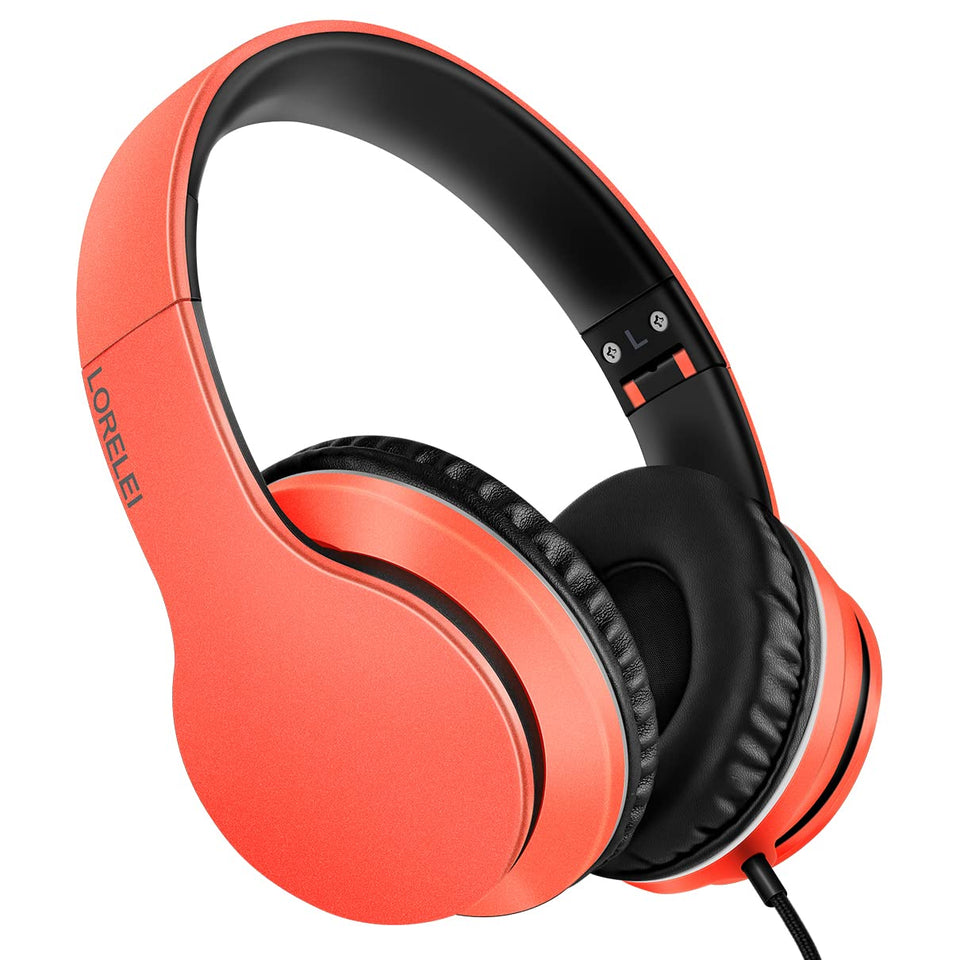 LORELEI X6 headphones with microphone visible for calls.