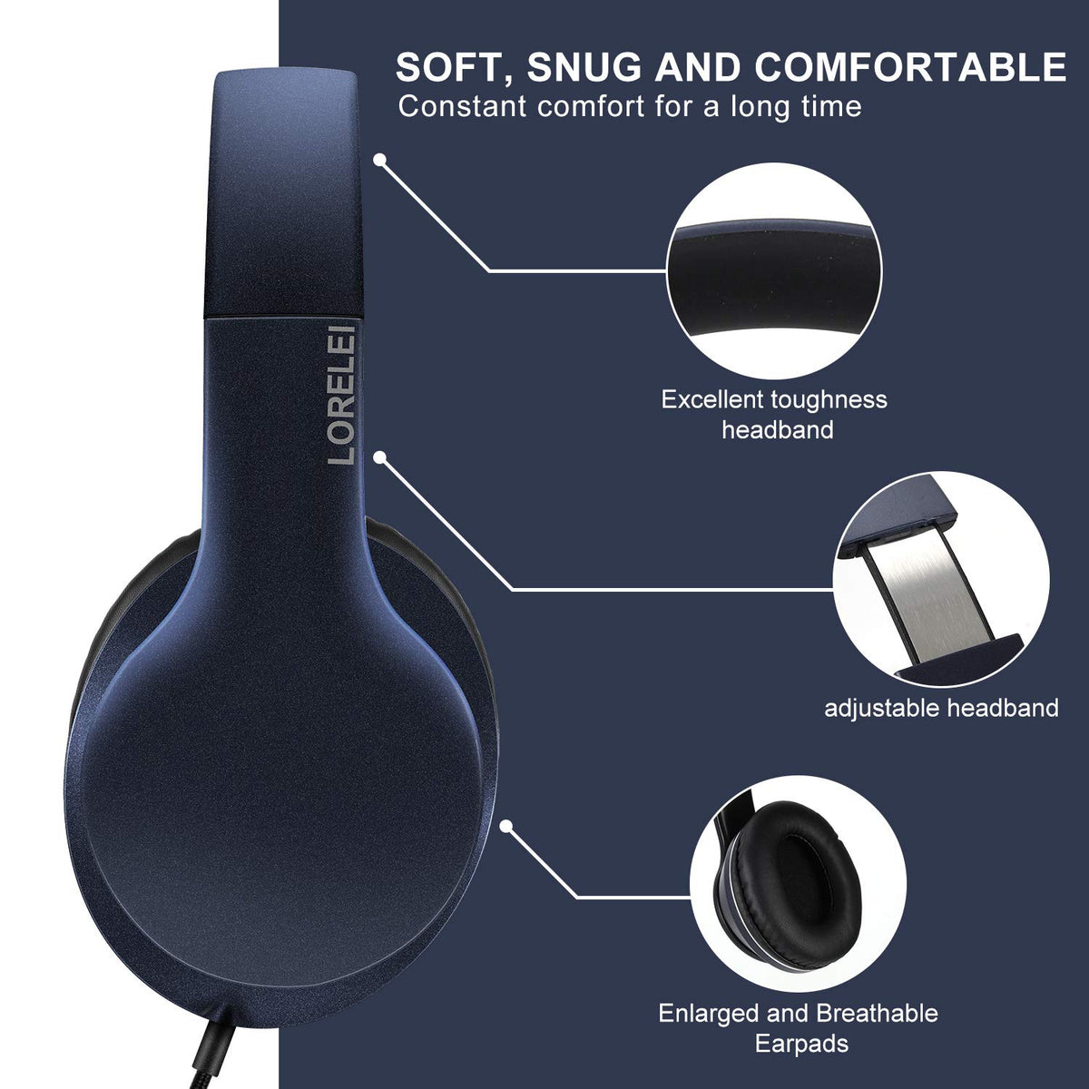 LORELEI X6 over-ear cushions for comfortable long sessions