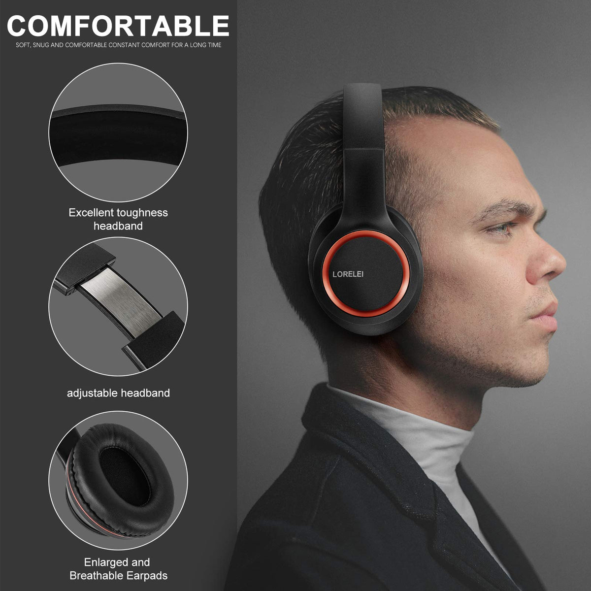 Lorelei X8 with 40mm drivers delivering clear, dynamic sound