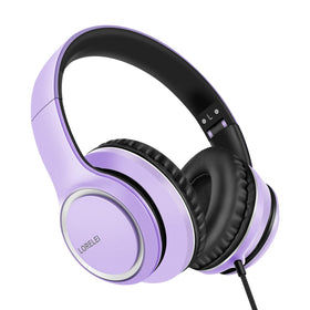 LORELEI X8 over-ear headphones in dark purple deliver immersive sound for daily listening.