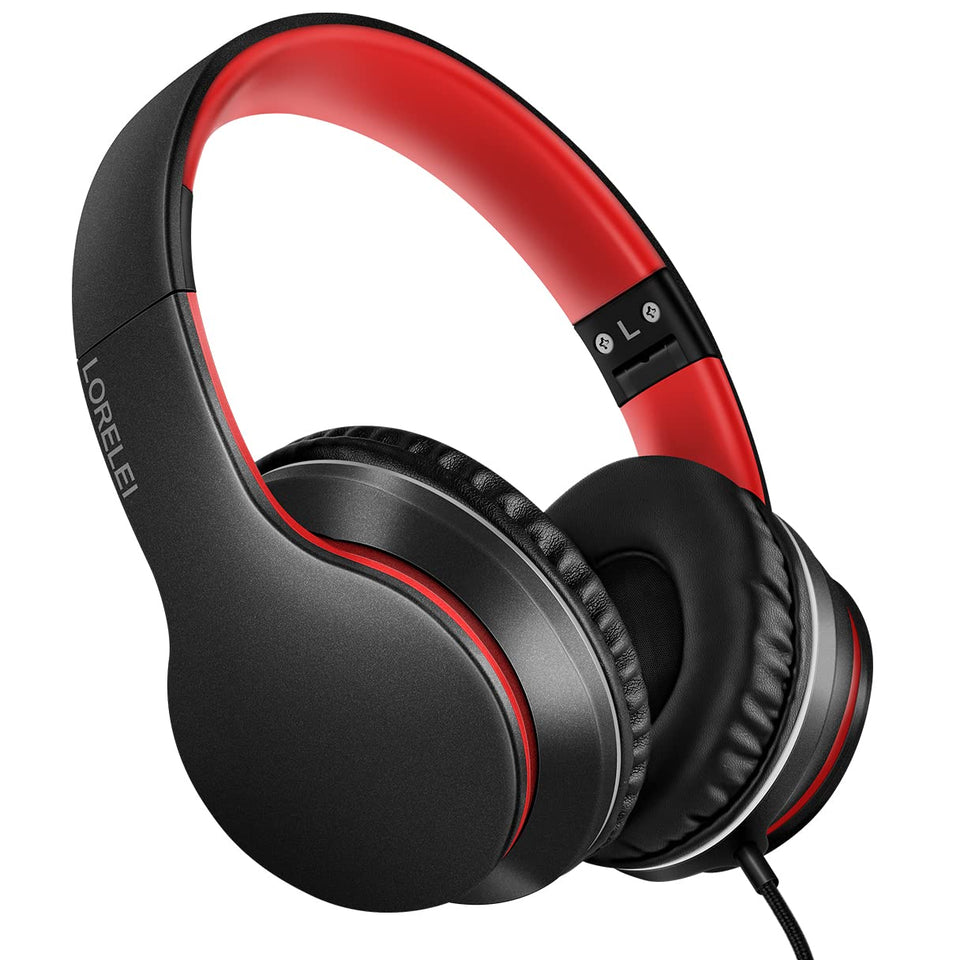 Lorelei X6 over-ear headphones with microphone for clear calls on the go.