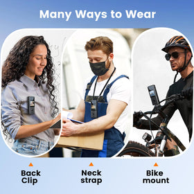 Losfom bike mount enables stable shots during rides.