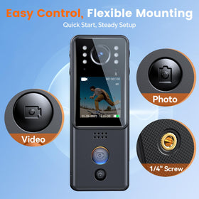 Losfom clip wear offers hands-free capture on the move.
