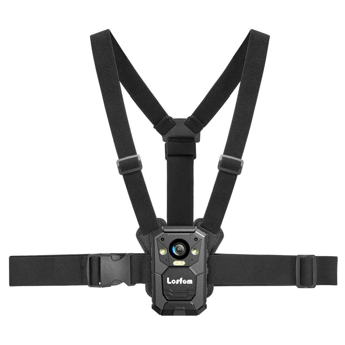 Losfom front view of chest mount showing full harness and camera spot for stable recording