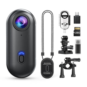 Losfom Z10 4K action camera with underwater case for diving and snorkeling.