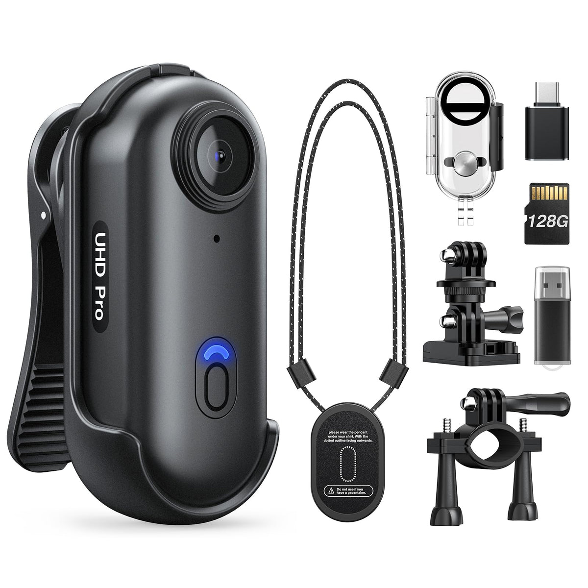 Losfom Z10 compact body camera clips on clothes for daily vlogs.