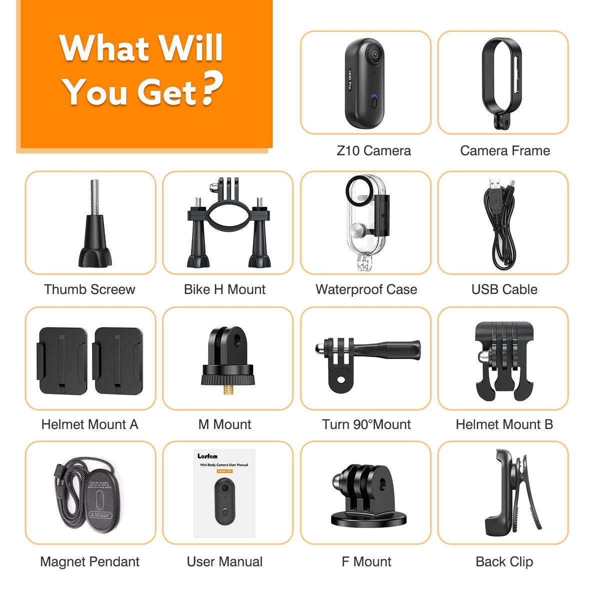 Losfom Z10 durable waterproof case protects footage in wet environments.