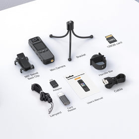 Losfom Z11 includes 128GB card and accessories for ready recording.