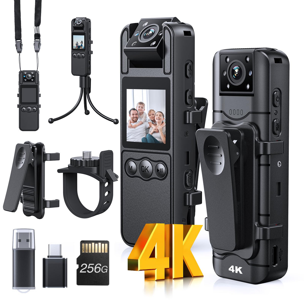 Losfom Z11 4K body camera in compact form for on-the-go recording.