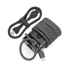 Lossga 65W USB-C charger front view, compact design for travel and quick charging