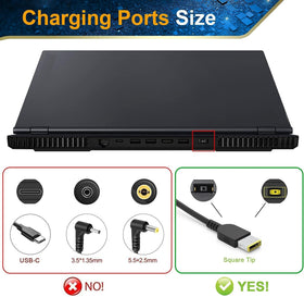 Lossga adapter side profile highlighting vents and sturdy housing for cooling