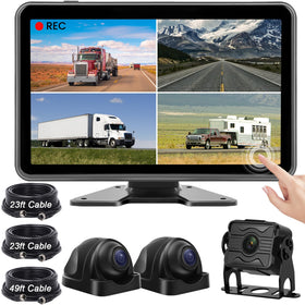 Losuudy 3-camera system on a 10.1-inch monitor for clear parking and lane changes.