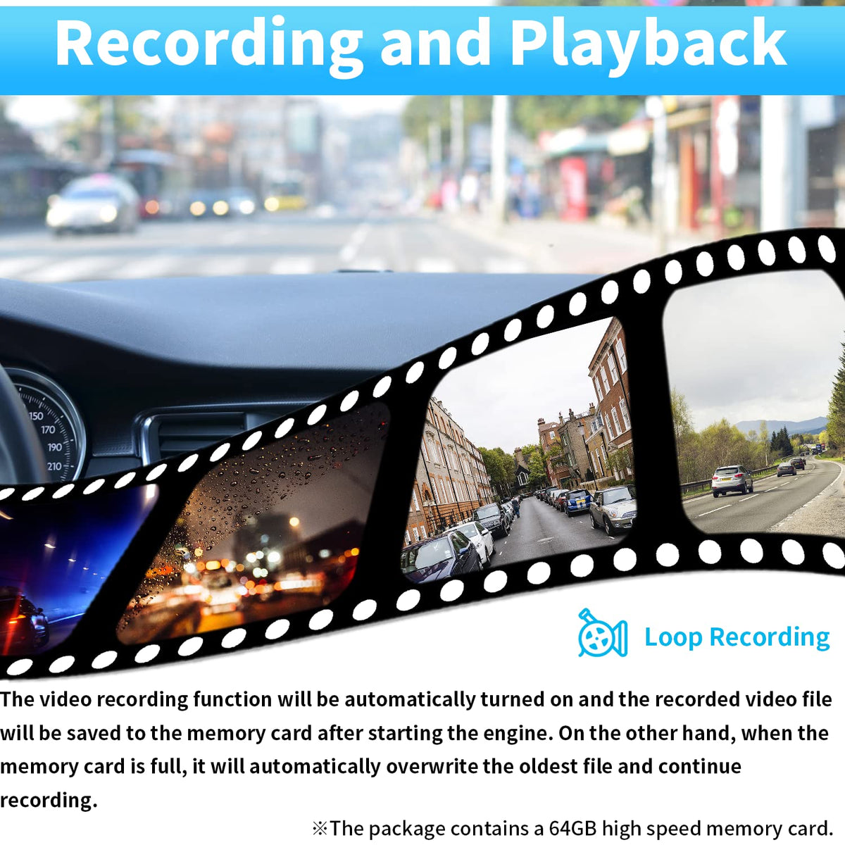 Losuudy DVR recording and playback feature for trip review.