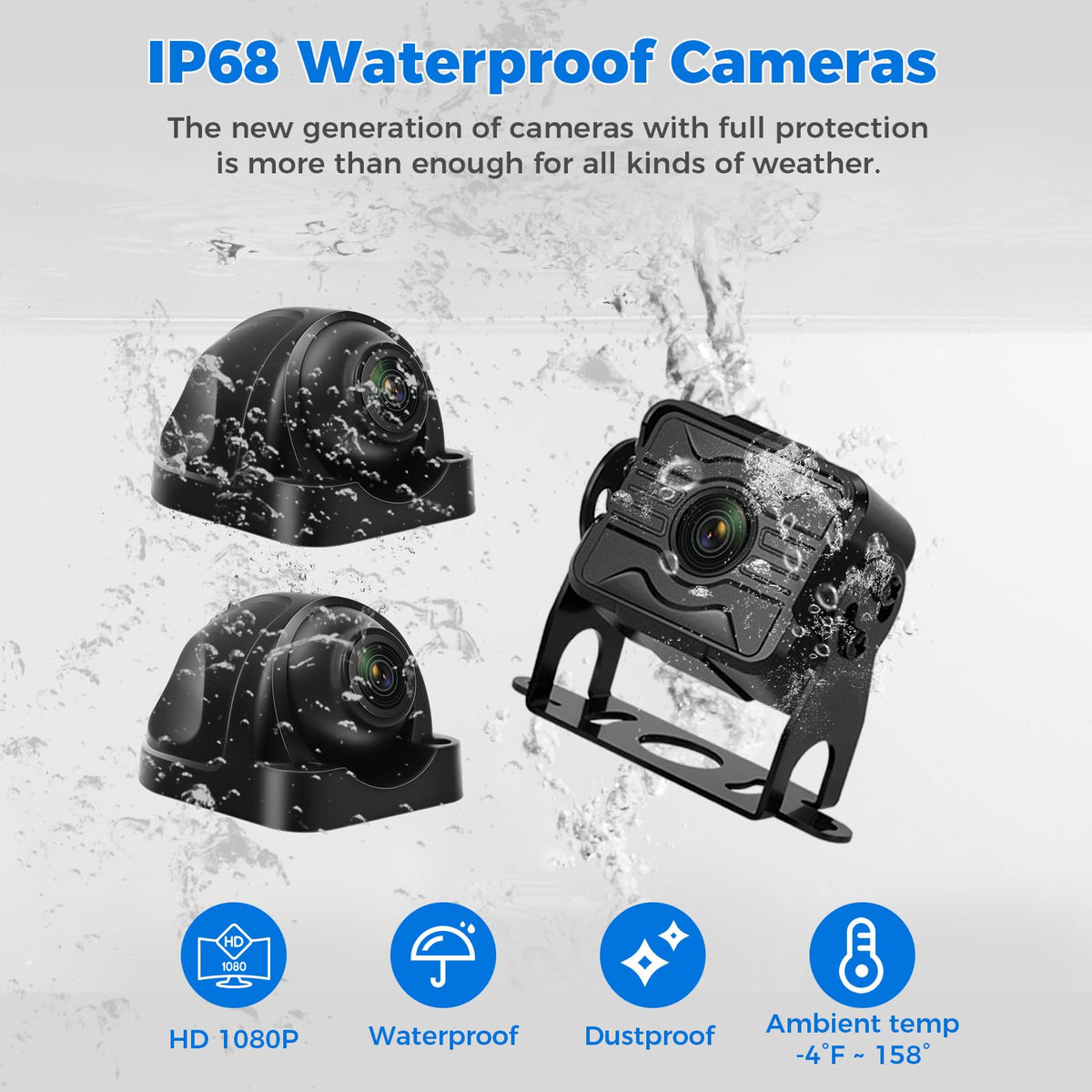 Losuudy IP68-rated waterproof cameras for all-weather use.