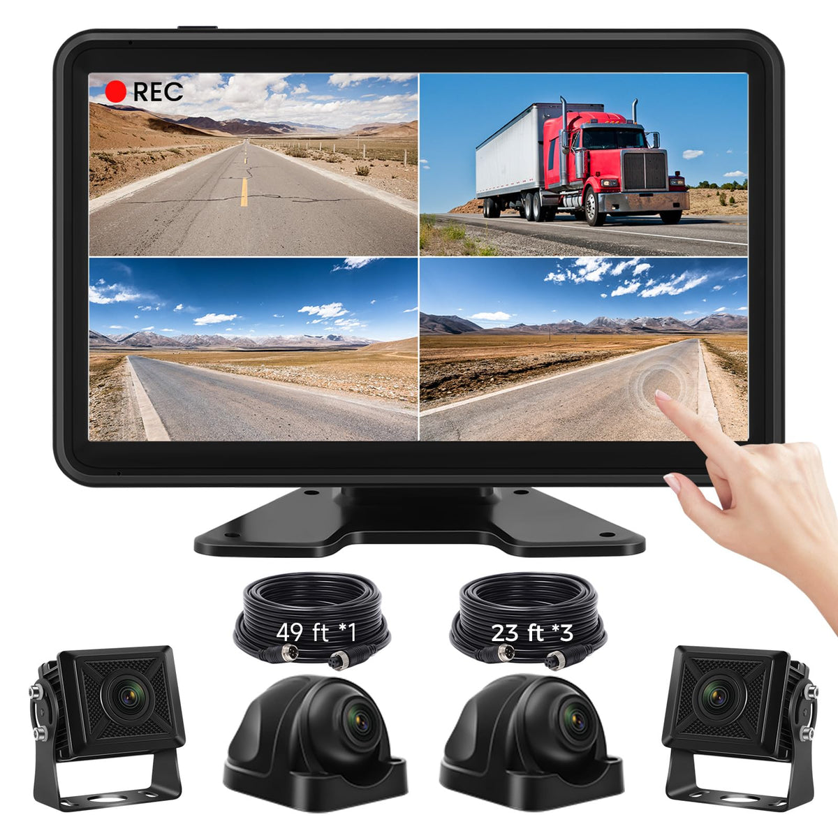 Losuudy 10.1-inch monitor showing clear backup view for trucks