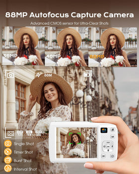 LOUM 88MP 2.8-inch display for precise framing and review