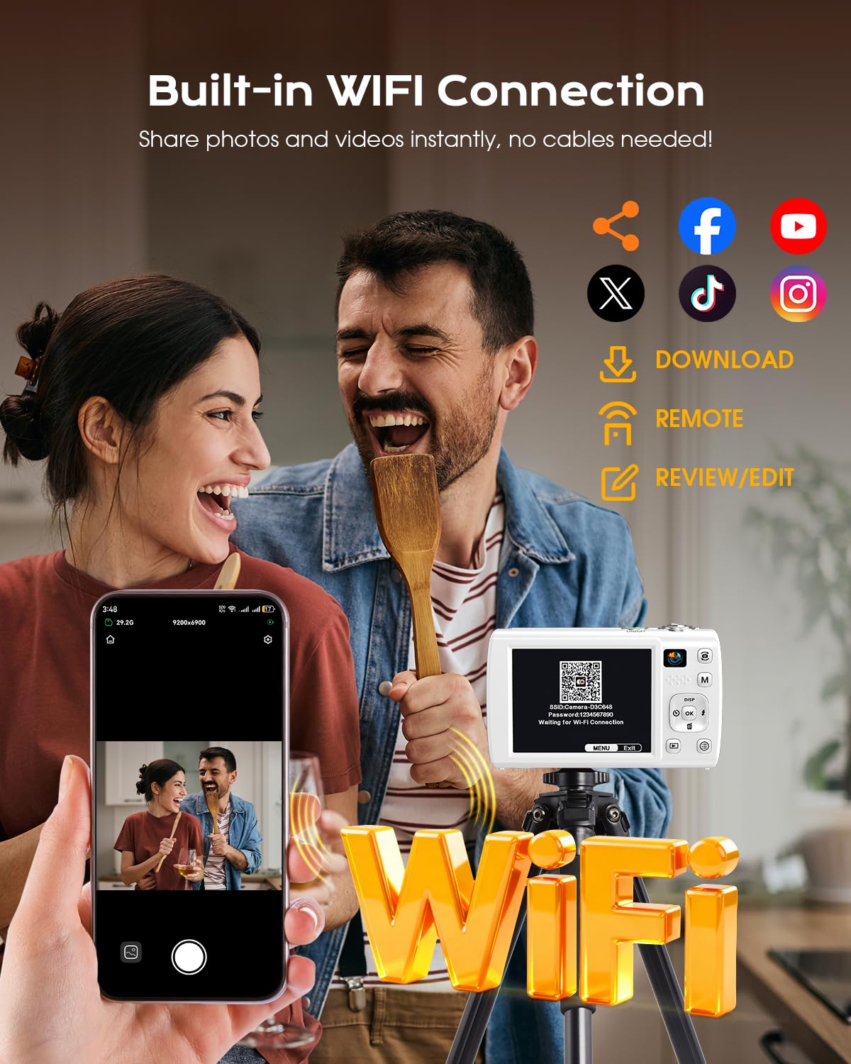LOUM 88MP WiFi sharing enables quick wireless uploads